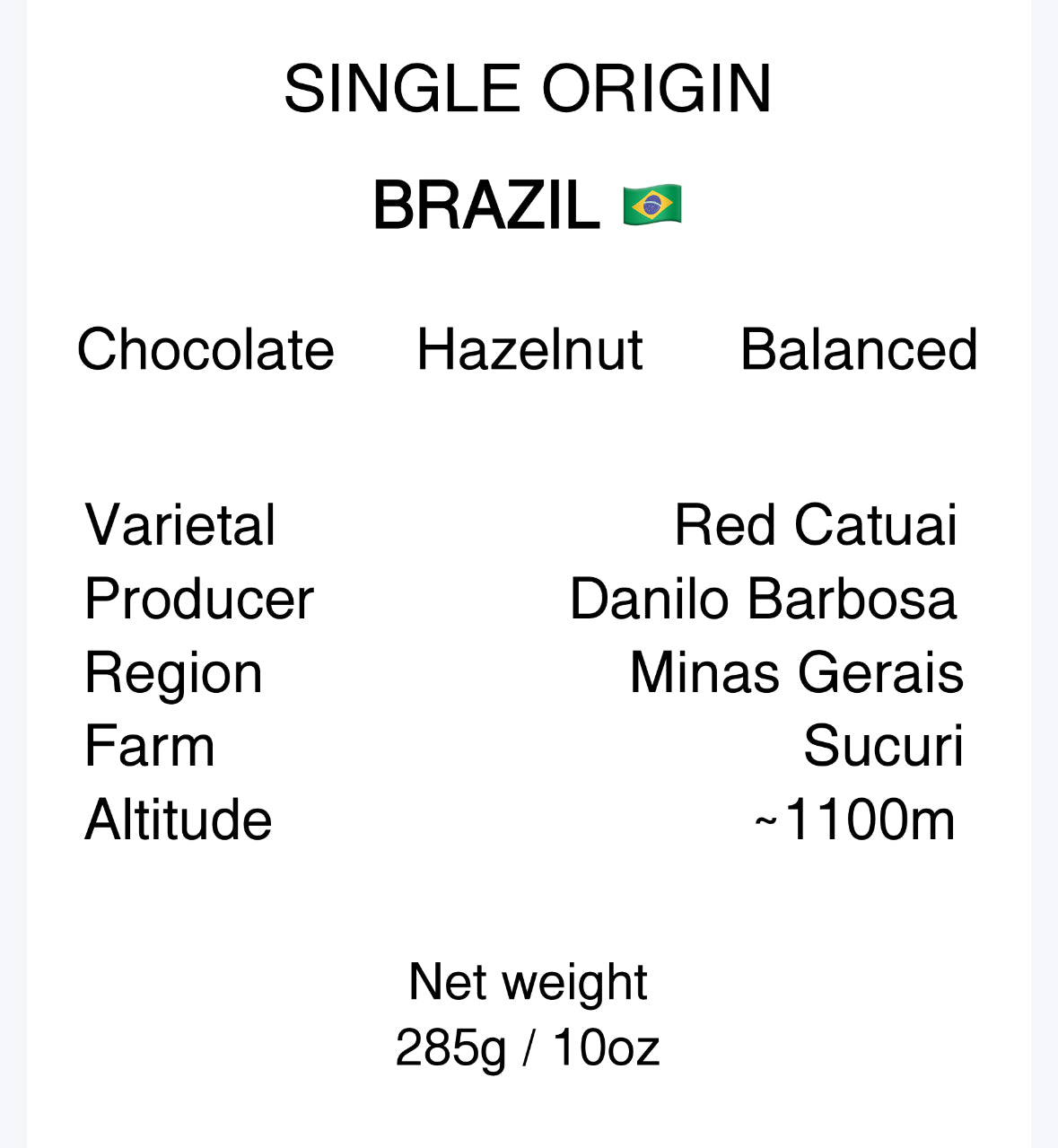 Brazil Serra Alta – Honey Process - Balanced